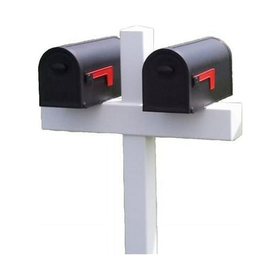 Handy Post Double, HP-1WD, 54-in x 31-in Heavy Duty White Vinyl Mailbox Post Sleeve