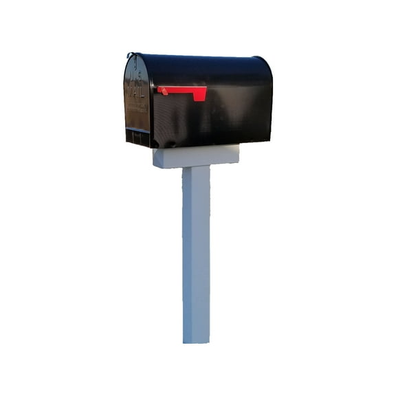 Handy Post Solo, HP-1WSOLO, 42-in x 15-in, Heavy Duty, White, Vinyl Mailbox Post Sleeve