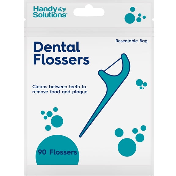 Handy Solutions Dental Flossers and Picks - Mint Flavored Oral Care Floss - Pack of 90