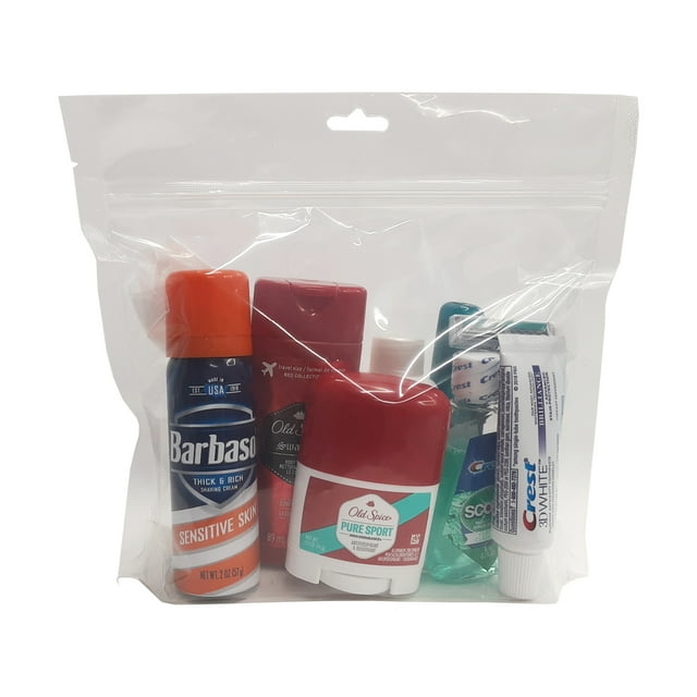 Handy Solutions Men's Travel Kit - 9 Pieces in a Clear Resealable Bag ...