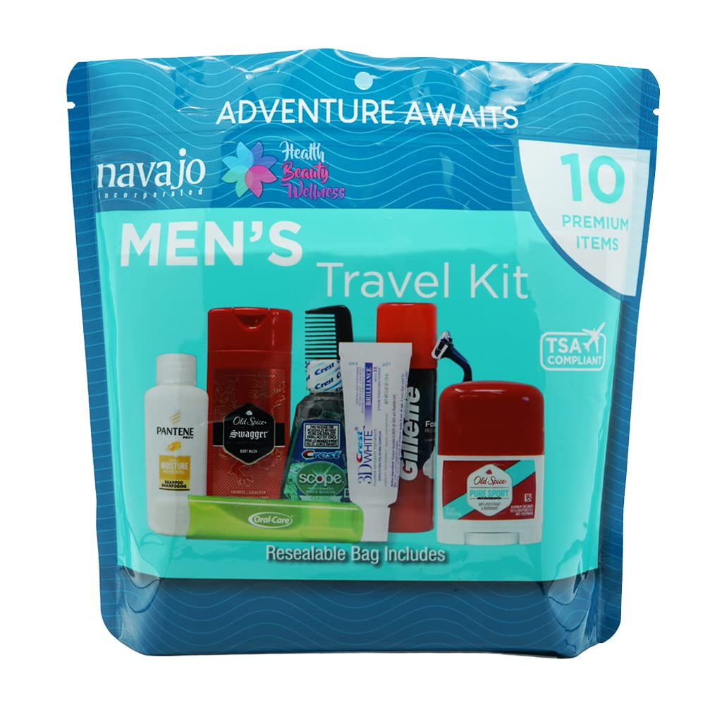 Handy Solutions TSA Approved Men's Travel Kit - 9 Pieces with Shave Cream