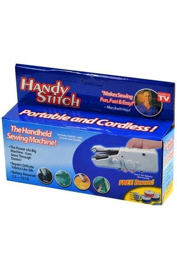 Handy Stitch Handheld Sewing Machine Portable Craft Sewing Machine Cordless Quick Stitch Tool for Fabric, Clothing, Kids Cloth, Home Travel Use
