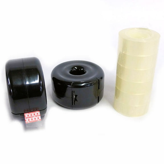 Handy Tape Dispenser with 3 Rolls of Tape, Set of 2