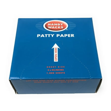 Handy Wacks P-50-X, 5x4-3/4-Inch Hamburger Patty Papers, Disposable Meat Butcher Paper Sheets, 1000-Piece Pack
