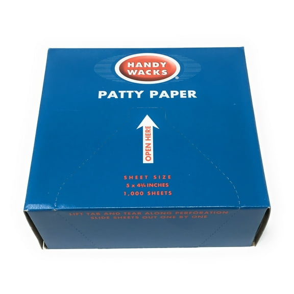 Handy Wacks P-50-X, 5x4-3/4-Inch Hamburger Patty Papers, Disposable Meat Butcher Paper Sheets, 1000-Piece Pack