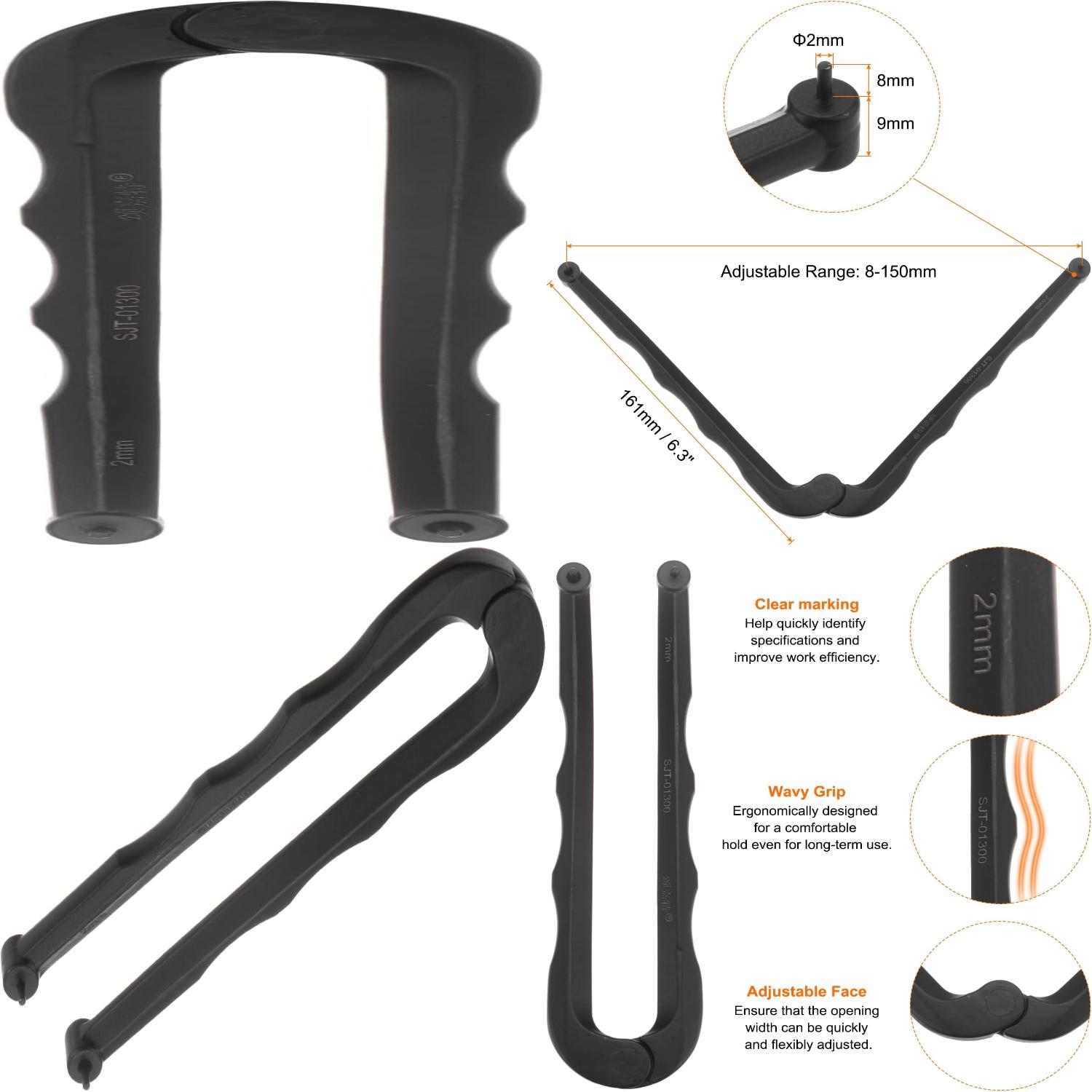 Handy and reliable 8mm Adjustable Round Nuts Face Spanner with 2150mm Opening Range Equipped