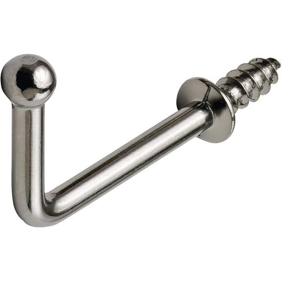 HandyCT Hooks Ball Point 1.5" Projection,1pc Chrome-Plated, 38mm x 25mm x 4mm