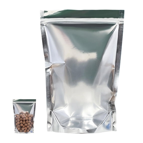 HandyHome 100Pack Resealable Stand Up Storage Bags, Reclosable Zipper Pouch Thick Mylar Bags, Multi Purpose Self Sealing Stand Up Pouches for Household Storage and Merchandise Packaging