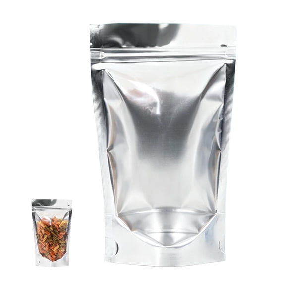 HandyHome 100Pack Resealable Stand Up Storage Bags, Reclosable Zipper Pouch Thick Mylar Bags, Multi Purpose Self Sealing Stand Up Pouches for Household Storage and Merchandise Packaging