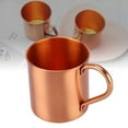 thumbnail image 1 of HandyHome 13.5oz Moscow Mule Mug with Handle, 1pc Pure Copper Cups for Drinking Copper Rolled Edge Straight Cup for Moscow Mule, Keeps Drinks Chilled Longer, 1 of 5