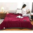 thumbnail image 1 of HandyHome 1pc Summer Ice Blanket for Hot Sleepers, Summer Comforter Cooling Bed Sheet Cooling Blanket for Siesta Night Sweats, All Season Use Summer Bedding, Washed Cotton Fabric, 39.3×55.1In, Red, 1 of 9