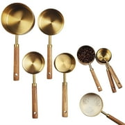HandyHome 4pcs Stainless Steel Measuring Cups Set for Measure Liquid and Dry Ingredients, Kitchen Accessories Baking Tea Coffee Measuring Tools