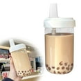 thumbnail image 1 of HandyHome Reusable Boba Cup with Straw Lid, Heat Resistant Plastic Tumbler for Water, Bubble Tea, Smoothies, Coffee & Cold Beverages, Leakproof Dustproof Design, Silicone Seal, Pink, 1 of 9