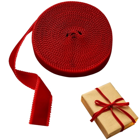 HandyHome Velvet Ribbon, Single Sided Velvet Ribbon Roll, Curling Ribbon, Decorative Fabric Balloon String for Gift Wrapping, Bow Making, Christmas Tree Ornament and Handmade DIY Craft Decor