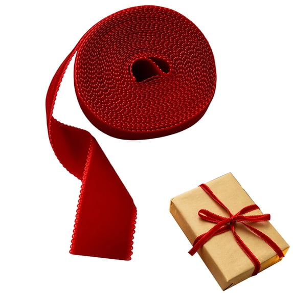 HandyHome Velvet Ribbon, Single Sided Velvet Ribbon Roll, Curling Ribbon, Decorative Fabric Balloon String for Gift Wrapping, Bow Making, Christmas Tree Ornament and Handmade DIY Craft Decor