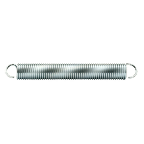 Extension Spring, 1-1/4 in. 10 in. x 0.148 in. Wire Diameter, Spring Steel, Single Loop, Open