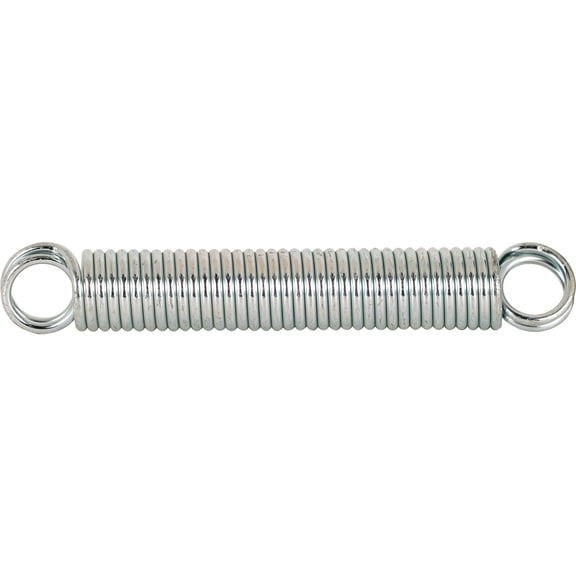 Handyman Extension Spring, 1 in. x 7 in. x 0.135 in., Steel, Double Loop, Closed