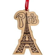 Paris Christmas Ornament 2026 in Laser Cut Wood - Paris Souvenirs and Gifts, Eiffel Tower Ornament, Paris Memorabilia - in a Gift Box