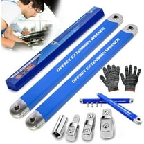 Handytool Ratchet Extender, Handytool Offset Extension Wrench Impact, with 1/2", 1/4" and 3/8" Square Drive Adapters, Universal Gear Driven Extensions Wrench for Small Place (1pcs)