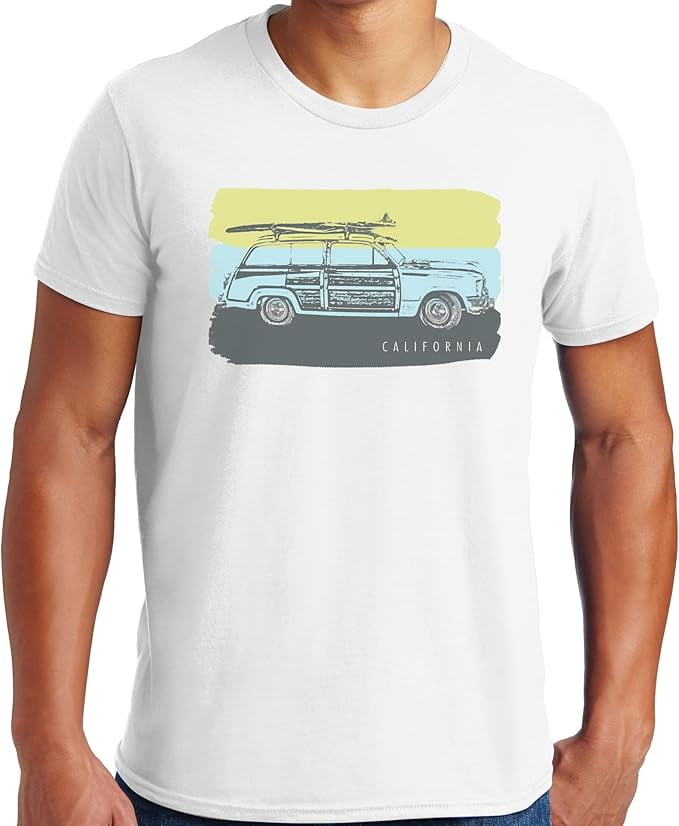 Hane's Men’s Short Sleeve Surfing Graphic T-Shirt, 3X-LTall White