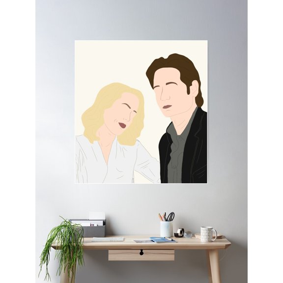 Hanella #2 - Hank Moody & Stella Gibson Poster Wall Art, Modern Wall Decor For Living Room Bedroom, 8x12 UNFRAMED