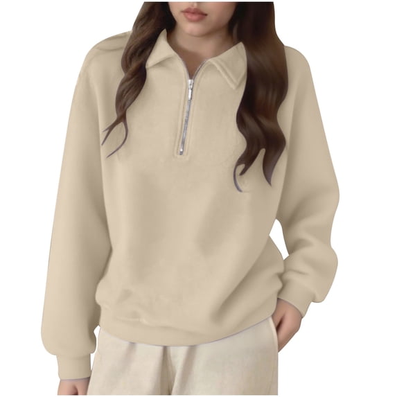 Hanen Long Sleeve Womens Tops Casual Women's Casual Color Hooded Pocket Long Sleeved Sweater Jacket Athletic Sweatshirts for Women