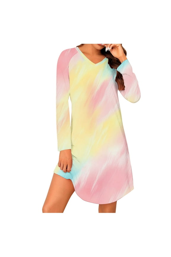 Nightgowns for Women Soft Cotton Sleep Shirts Short Sleeve Sleepwear - Adult Womens Nightgown