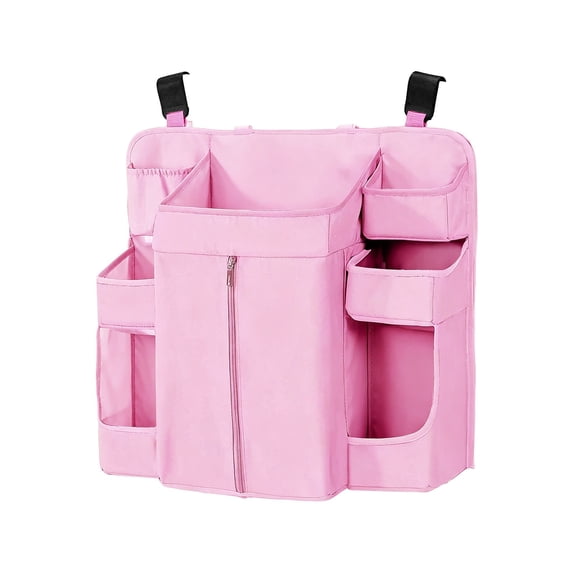 Hanen Nursery Hanging Diaper Storage Rack, Multifunctional Washable Diaper Hanging Bag Organizer with 5 Deep Pockets for Crib Bassinet Playpen Playard,Newborn Baby Essentials