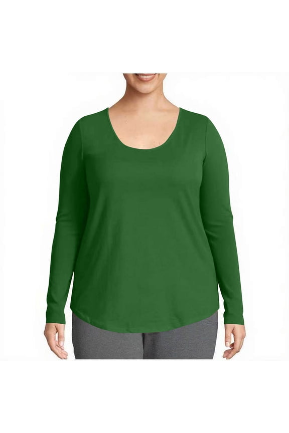 Plus Size Tops for Women,Women's Casual Solid Round Neck Oversize Long Sleeve Round-Neck Blouses Shirts