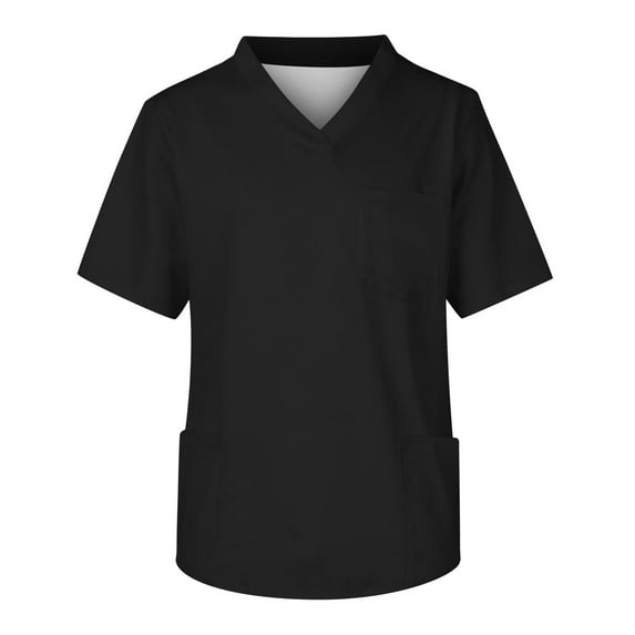 Hanen Scrub Tops Women Scrub Tops Medical Uniforms & Scrubs V-Ncek Short Sleeve Comfort Workwear Shirt with 3 Pocke