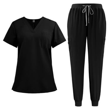 Hanen Scrubs Medical Uniform Women and Man Scrubs Set Medical Scrubs Top and Pants