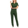 thumbnail image 1 of Hanen Women's Essential Jogger Scrub Set Nursing Uniform Clearance Cool Stretch Scrub Top and Pant Workwear with 4 Pockets, 1 of 4