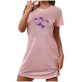 thumbnail image 1 of Hanen Women's Nightgown Cute Print Sleep Shirts Soft Nightshirt Lightweight Pajamas Dress Nightgowns for Women S-XXL, 1 of 3