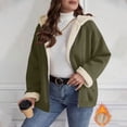 thumbnail image 1 of Hanen ‌Women's Oversized Plaid Shacket Jacket - Sherpa Lined Flannel Zip Up Coat with Hood, Long Sleeve Fleece Jacket for Winter, Casual Outwear with Pockets, Warm Oversized Hooded Coat, 1 of 7