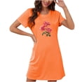 thumbnail image 1 of Hanen Womens Solid Color Nightgown Short Sleeve Sleepshirt Sleep Shirt Dress Crew Neck T-Shirt Dresses Loose Soft Nightdress Pullover Tee Tops, 1 of 2
