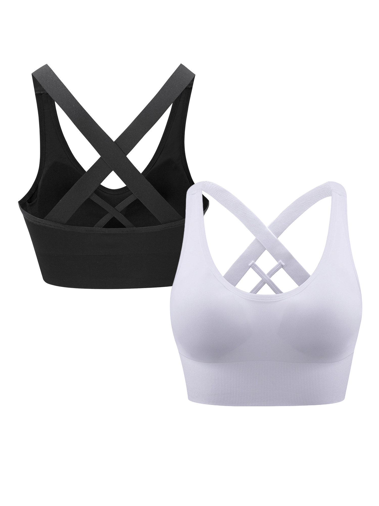 Kalon Women's 4-Pack Racerback Shelf Bra Camisole Base Layer Tanks