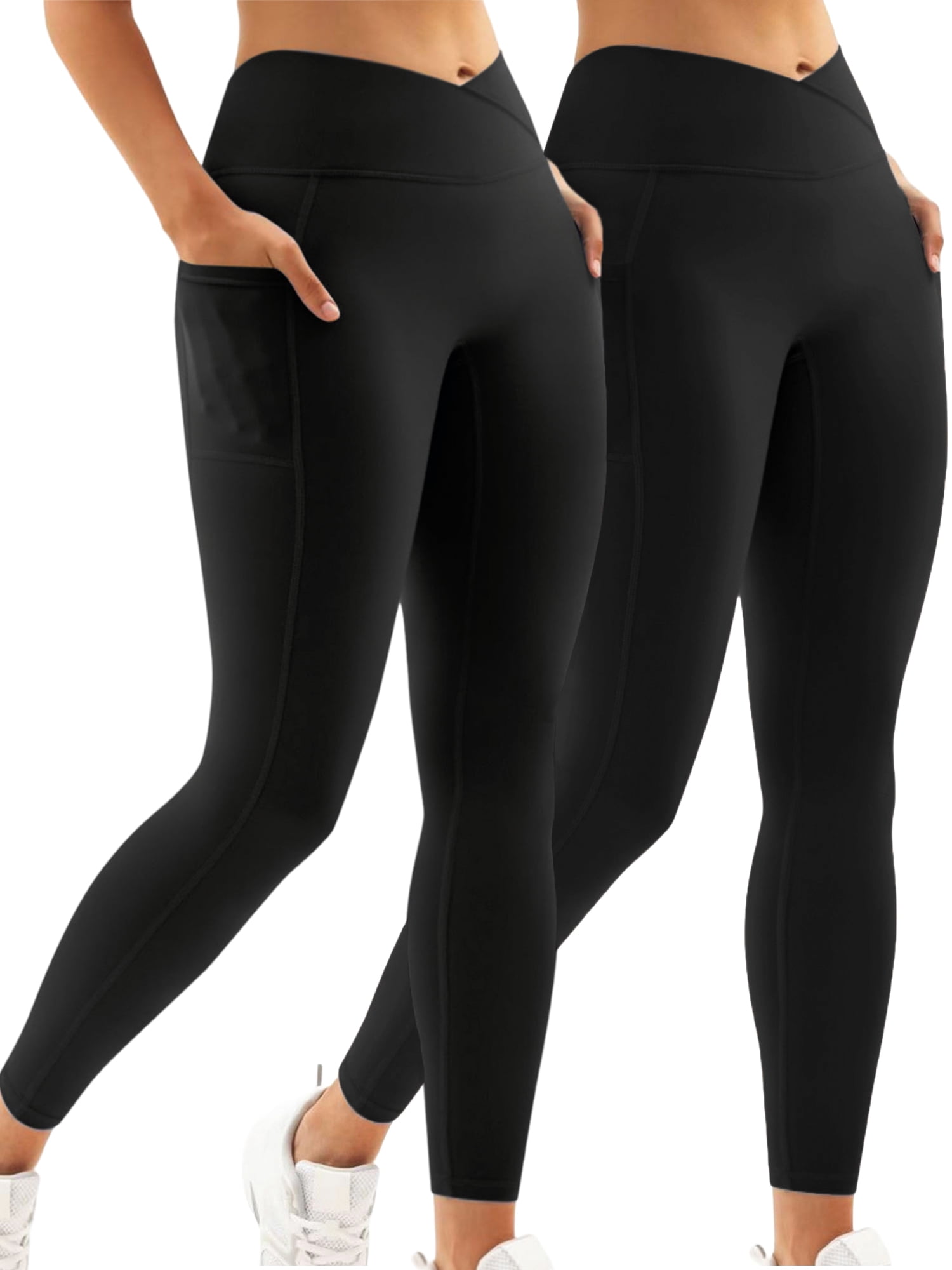 Miluxas Girls Athletic Leggings With Pockets Running Yoga Pants Girl's