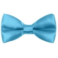 thumbnail image 1 of Hanerdun Kids Bowtie Pre-Tied Neckties Toddler Teen Boys Adjustable Solid Bow Ties Lake Blue, 1 of 5