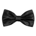 thumbnail image 1 of Hanerdun Mens Satin Bow Ties Pre-Tied Formal Wedding Party Adjustable Neck Neckties Black, 1 of 5