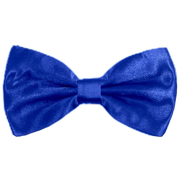 Hanerdun Mens Satin Bow Ties Pre-Tied Formal Wedding Party Adjustable Neck Neckties Blue