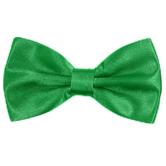 Hanerdun Mens Satin Bow Ties Pre-Tied Formal Wedding Party Adjustable Neck Neckties Dark Green