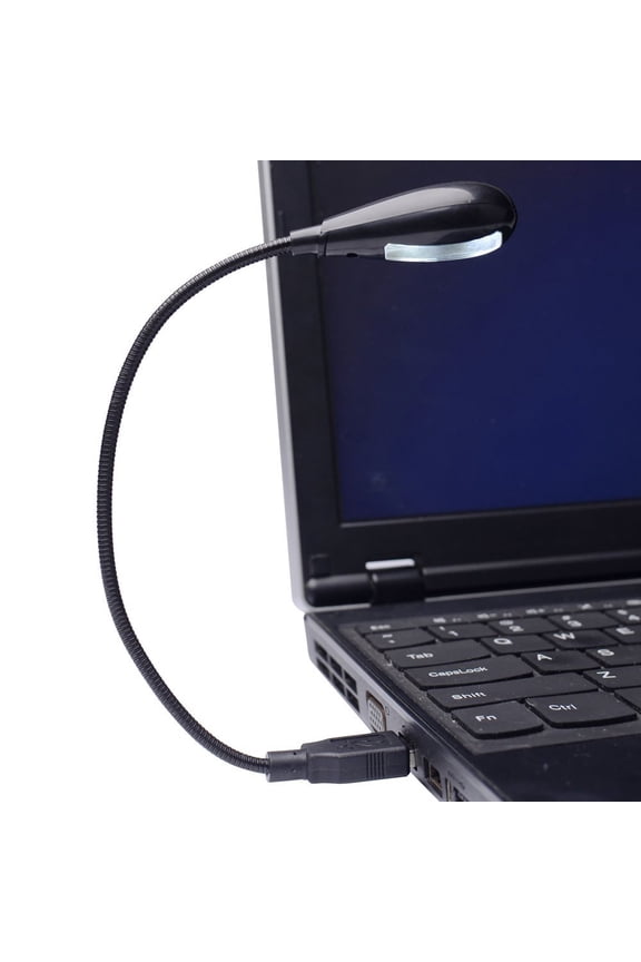 USB LED Light Portable Laptop Computer Light Desk Table Flexible Reading Lamp Black