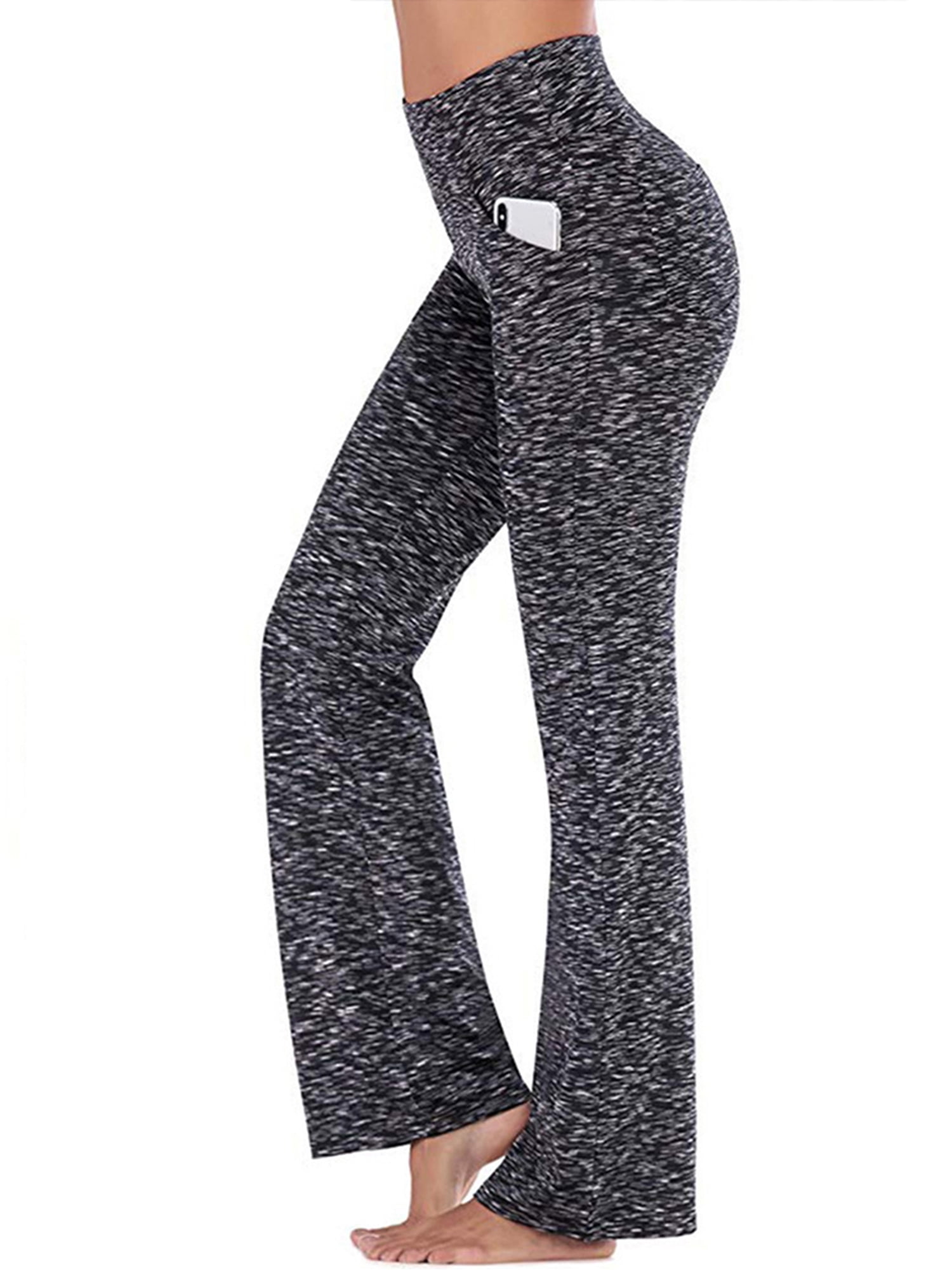Hanerdun Women Bootcut Yoga Pants with Pockets Female High Waist ...