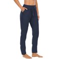 thumbnail image 1 of Hanerdun Women Fitness Pants with Split Hem Female Sports Bottom Navy Blue L, 1 of 6