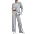 thumbnail image 1 of Hanerdun Women Solid Sleepwear Set Female 2PCS Pajamas Nightwear Light Gray L, 1 of 5