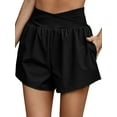 thumbnail image 1 of Hanerdun Women Sports Shorts Female Casual High Waist Bottom Running Shorts Black M, 1 of 5