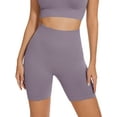 thumbnail image 1 of Hanerdun Womens Athletic Shorts Workout Yoga Legging High Waist Bottoms Activewear Purple XL, 1 of 6