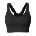 thumbnail image 1 of Hanerdun Womens Racerback Sports Bras Adjustable Padded Seamless Yoga Workout Gym Running Black XL, 1 of 9