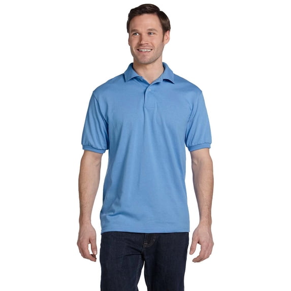 Hanes 054 EcoSmart Men's Polo Shirt - Carolina Blue - Small