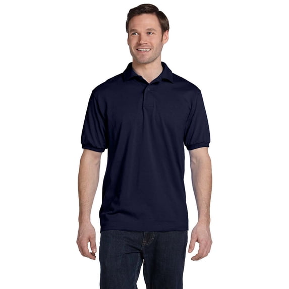 Hanes 054 EcoSmart Men's Polo Shirt - Navy - 2X-Large